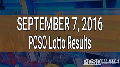 SWERTRES RESULT September 7 2016 .